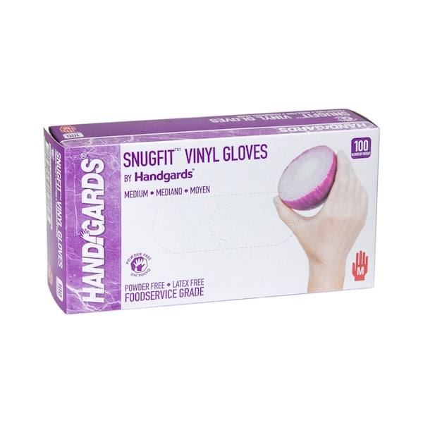 Handgards Snugfit Powder Free Medium Vinyl Glove, PK400